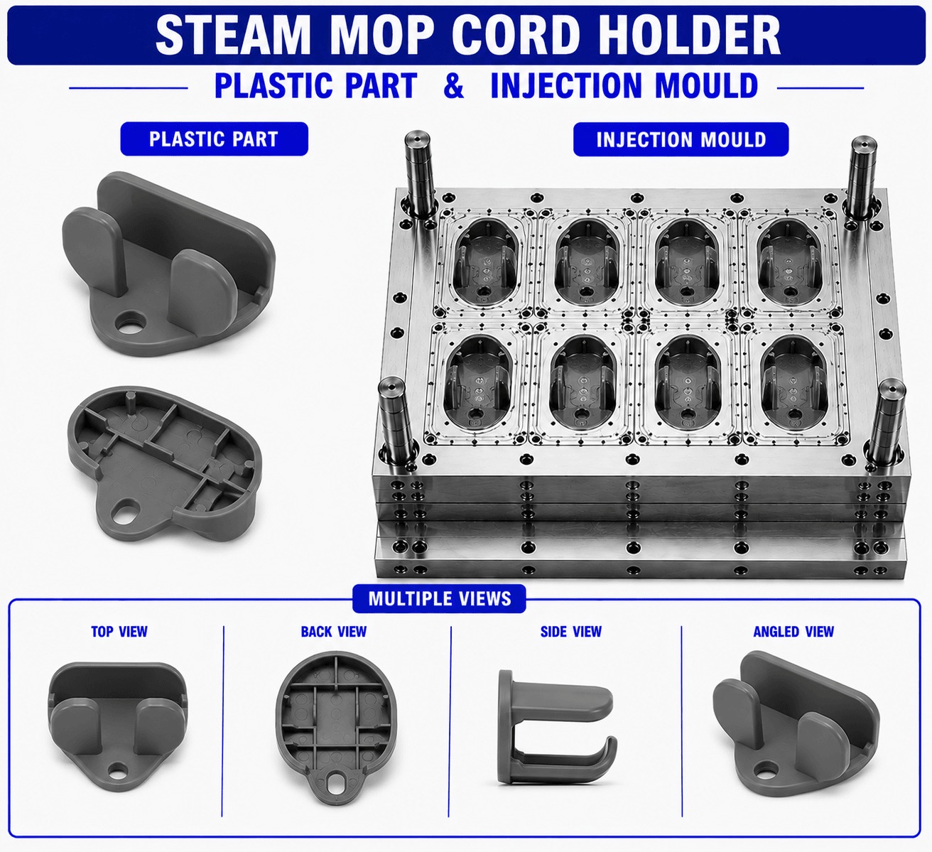 Steam Mop Plastic Cord Holder Mould and Moulding Service